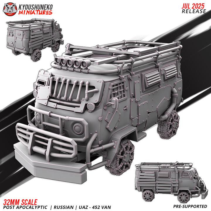 Post apoclyptic Russian UAZ 4552 Van By Kyoushuneko Miniatures