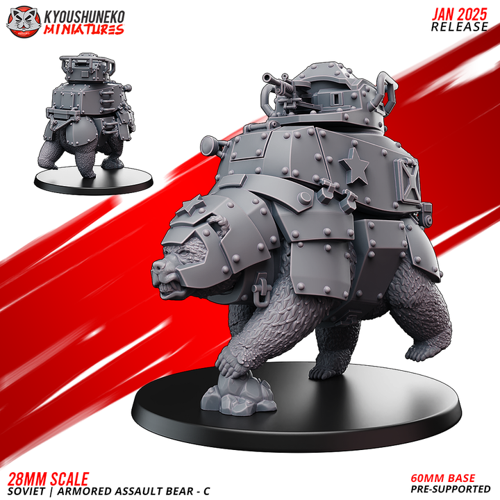 Soviet Heavy Armored Assault Bear C By Kyoushuneko Miniatures