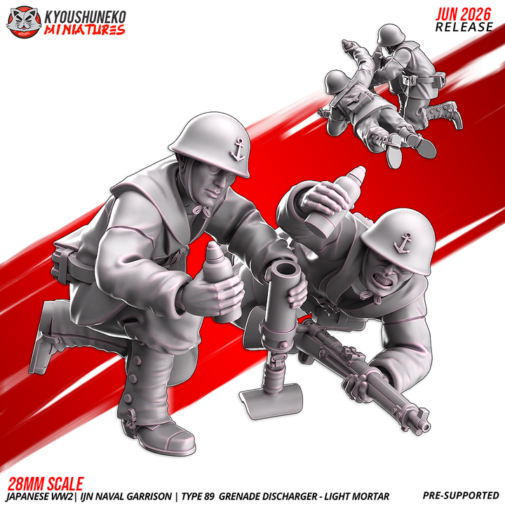Naval Garrison Type 89 Grenade Discharger Light Mortar by Kyoushuneko Miniatures