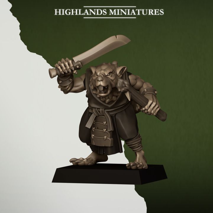Sewer Vermin Thugs by Highlands Miniatures