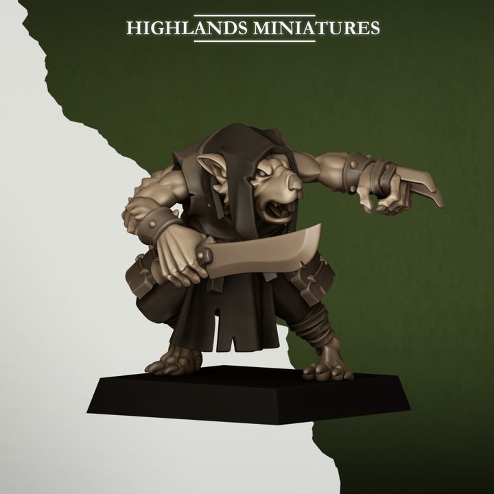 Sewer Vermin Thugs by Highlands Miniatures