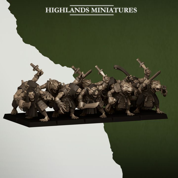 Sewer Vermin Thugs by Highlands Miniatures