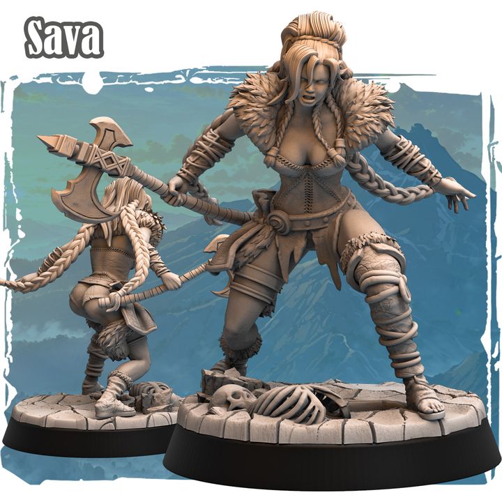 Sava 32mm - Barbarian Warrior by Haito