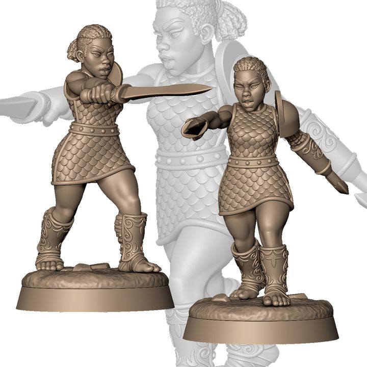 Female Scissor Gladiator by Menagerie Miniature