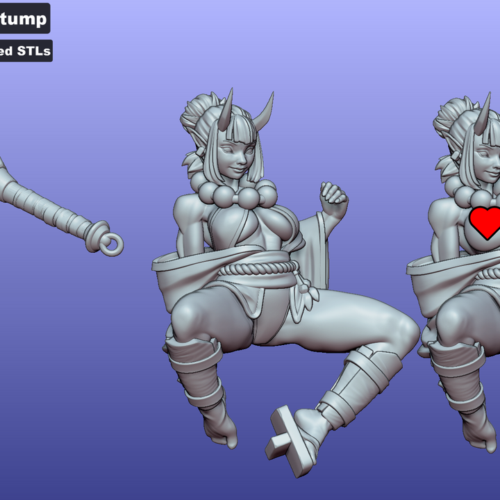 Shizuka – Oni on Stump by Gaz Minis