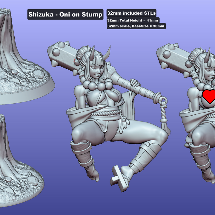 Shizuka – Oni on Stump by Gaz Minis