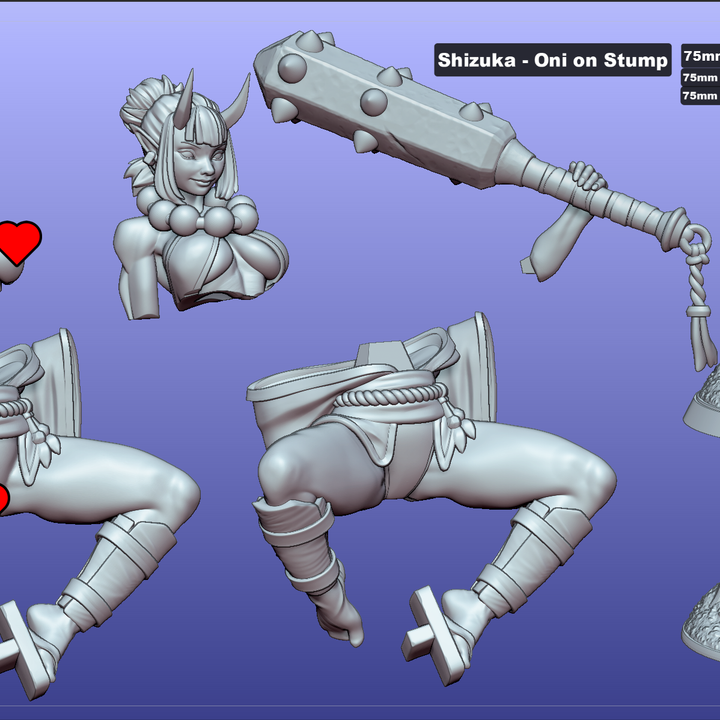 Shizuka – Oni on Stump by Gaz Minis