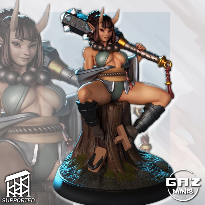 Shizuka – Oni on Stump by Gaz Minis