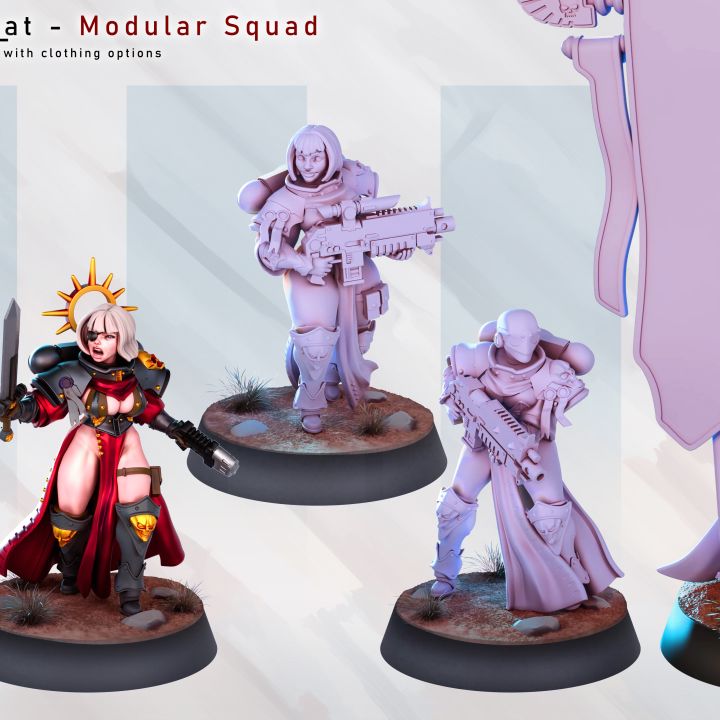 Siblings of Combat modular squad - 11 unique poses and models by Gaz Minis