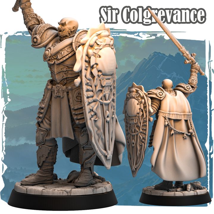 Sir Colgrevance 32mm - Human Paladin by Haito