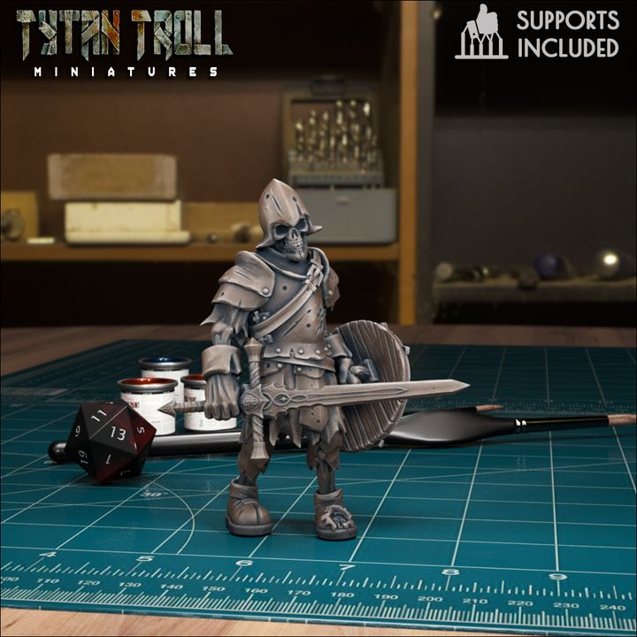 Skeleton Warrior 06 by Tytan Troll Miniatures
