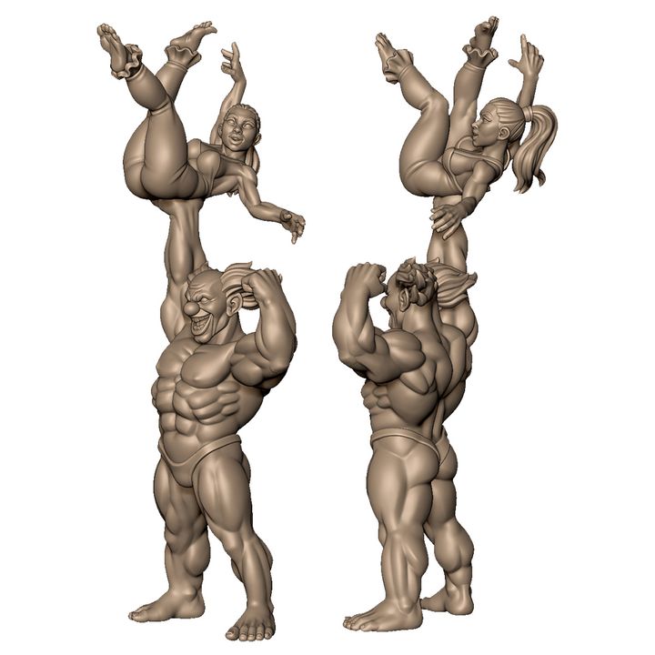 Scary clown with acrobat +NSFW by Menagerie Miniature