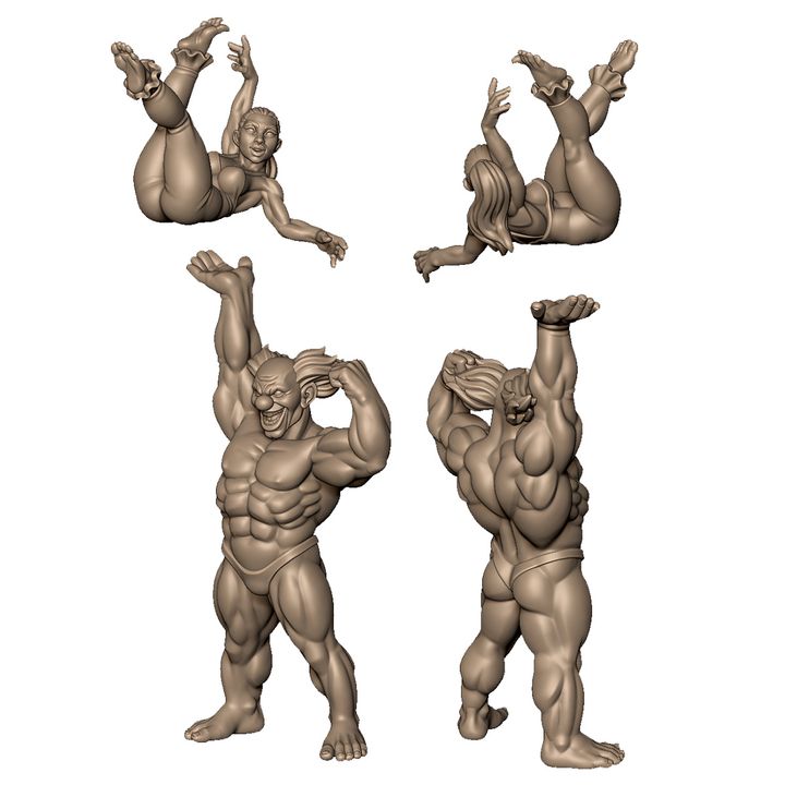 Scary clown with acrobat +NSFW by Menagerie Miniature