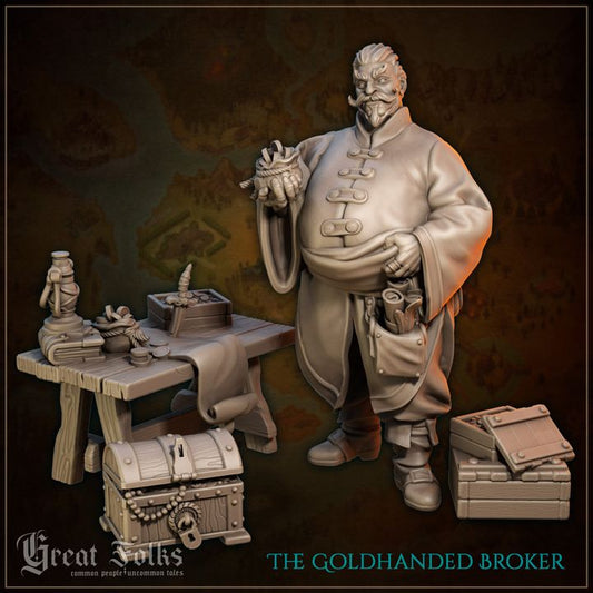 The Goldhanded Broker  Hrothgar Fletcher  by Great Grimoire
