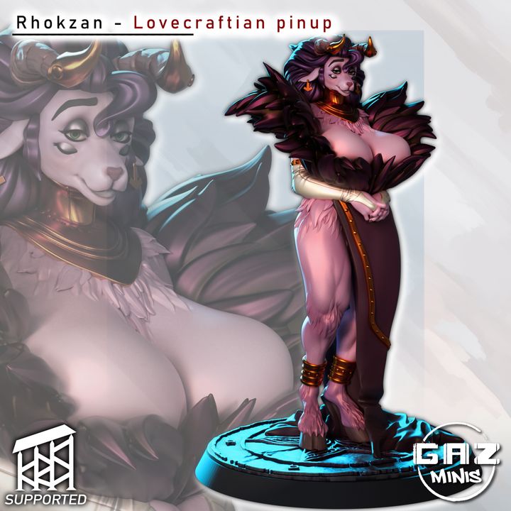 Rhok Zan - Lovecraftian Pin-Up by Gaz Minis