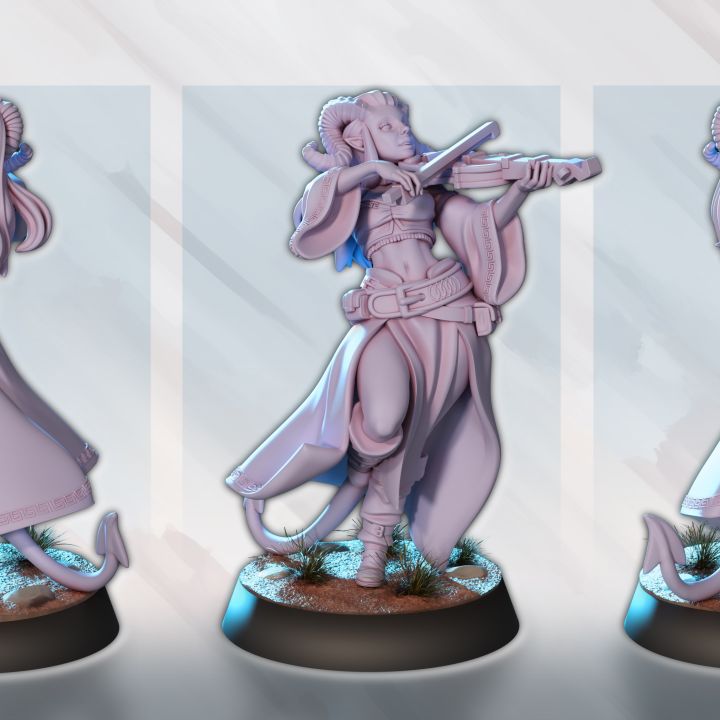 Tiefling bard by Gaz Minis