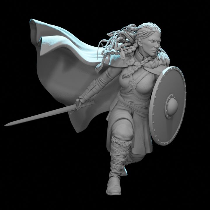 Viking Shield Maiden - fierce Viking warrior