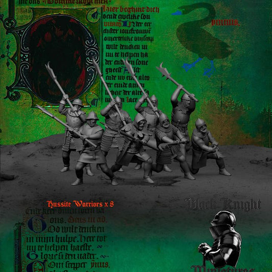 Age of Chivalry - Hussite Warriors with Polearms by Black Knight Miniatures