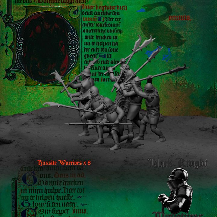 Age of Chivalry - Hussite Warriors with Polearms by Black Knight Miniatures