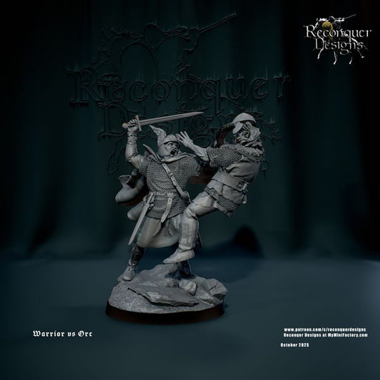 Warrior vs Orc by Reconquer Designs