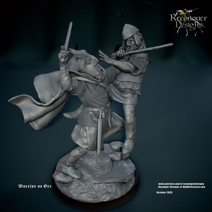 Warrior vs Orc by Reconquer Designs