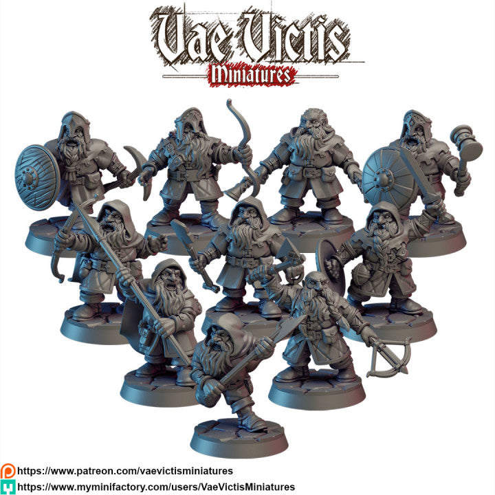Modular Hill Dwarves Pack by Vae Victis Miniatures