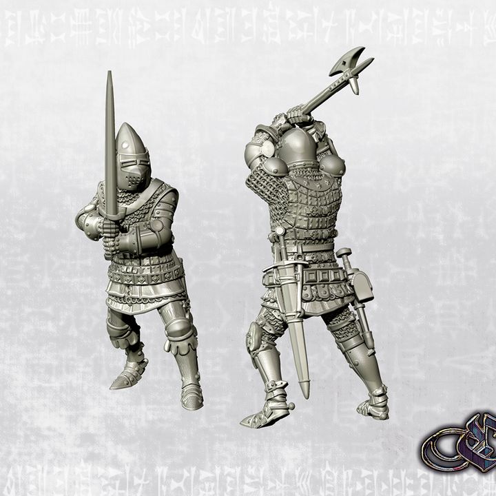 "Duelling Knights on Foot - Late 14th"