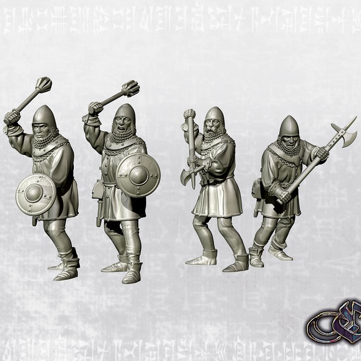 "Infantrymen with Maces and Axes - Late 14th"