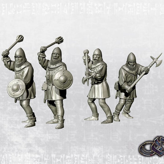 "Infantrymen with Maces and Axes - Late 14th"