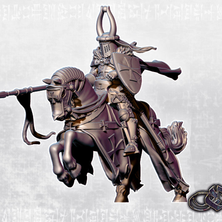 "Arnalt onf Horse- Teutonic Version - White Company" by Ezipion miniatures.