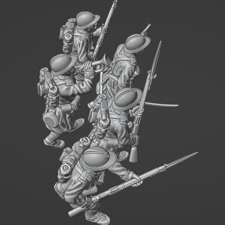1940 French Reserve infantry charging with bayonet by Colonel Muller