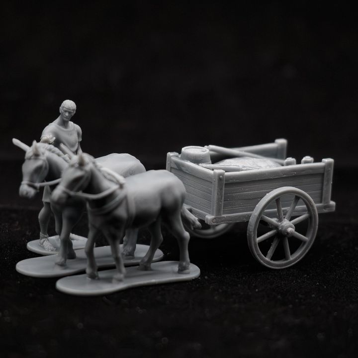 Roman Legion mule carts and carroballista by Gadgetworks Miniatures