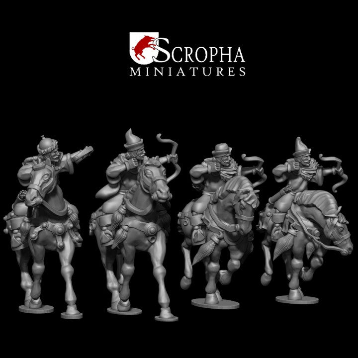 Cuman mounted levy with bows by Scropha Miniatures