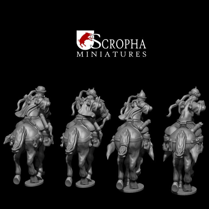 Cuman mounted levy with bows by Scropha Miniatures