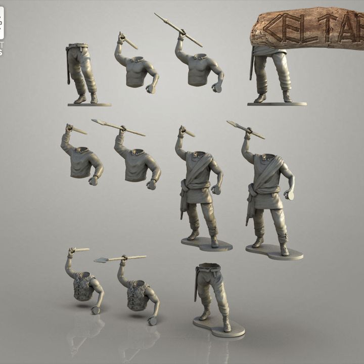 Celt Warriors Unarmored by Gadgetworks