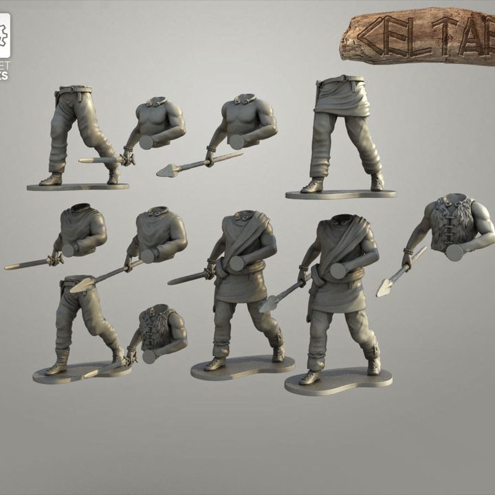 Celt Warriors Unarmored by Gadgetworks