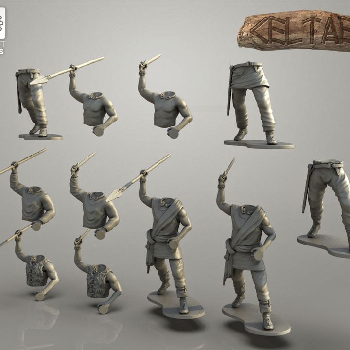 Celt Warriors Unarmored by Gadgetworks