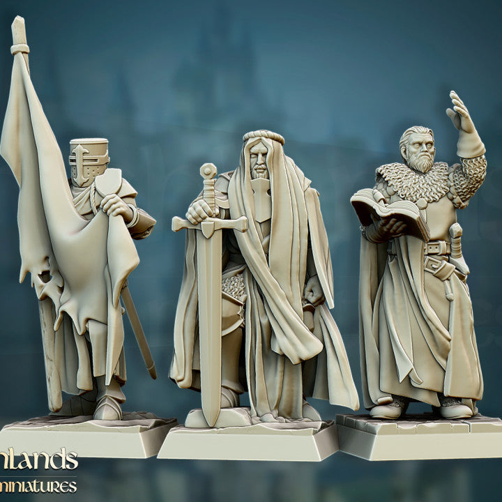 Crusaders Command Group - Highlands Miniatures.