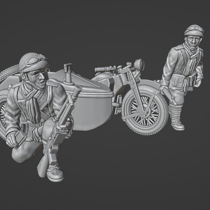 28mm dismounted dragons portes and sidecar by Colonel Muller