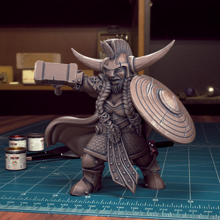 Bearded Female Dwarf 01 by Tytan Troll Miniatures