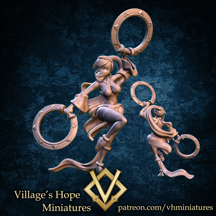 Sand Assassin Female chakram user by Village's Hope Miniatures