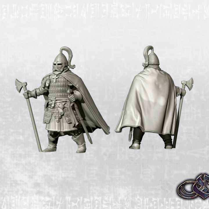 "Kievan Rus venturer - Druzhinnik Captain - 14th century" by Ezipion miniatures