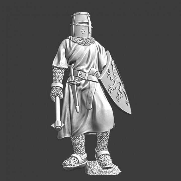 Medieval German knight with mace