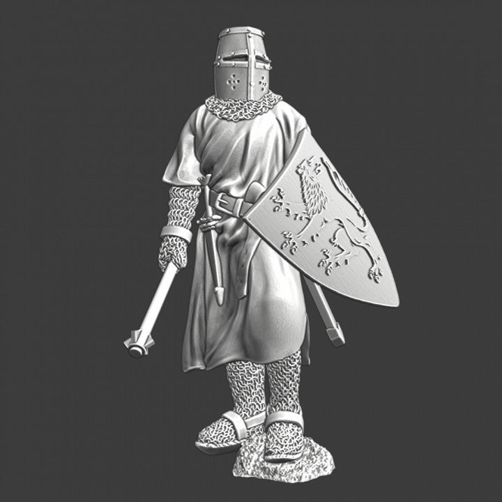 Medieval German knight with mace