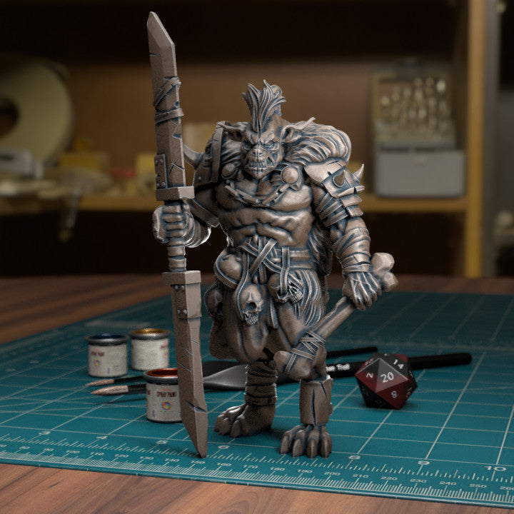 Gnoll Leader 01 by Tytan Troll Miniatures