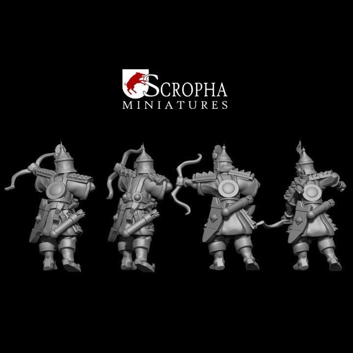 Cuman warriors bowmens by Scropha Miniatures