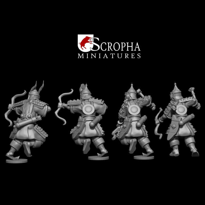 Cuman warriors bowmens by Scropha Miniatures