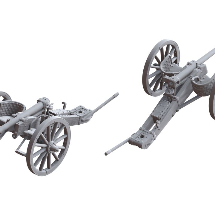 C64 Krupp 4Pounder Field Cannon and Guard artillery Crew by Styriwar