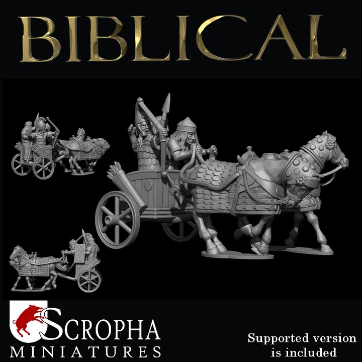 Hittite heavy chariots by Scropha Miniatures