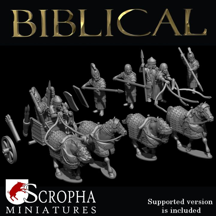 Hittite heavy chariots by Scropha Miniatures